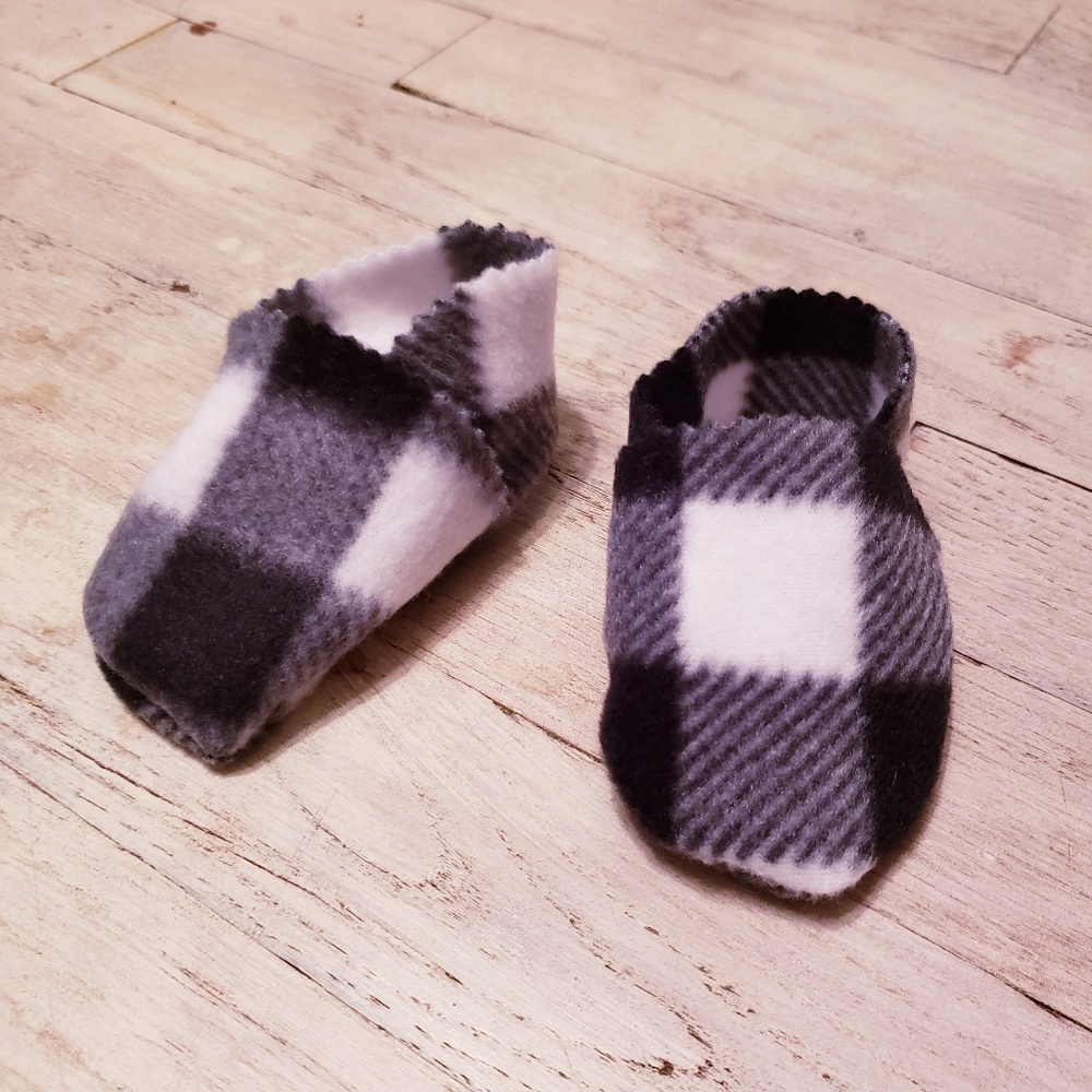 Handmade baby booties